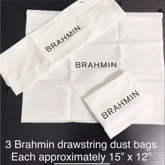 Brahmin 3 Small Storage Drawstring Dust Bags ea. approx. 15” x 12” NWOT - Picture 1 of 2